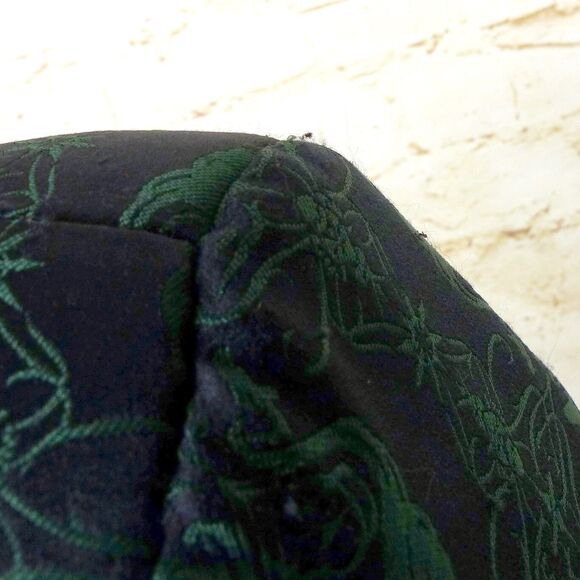 Y2K Lip Service Blacklist Jacket Men XL Black Green Brocade Jacquard Goth Rock - Picture 9 of 16